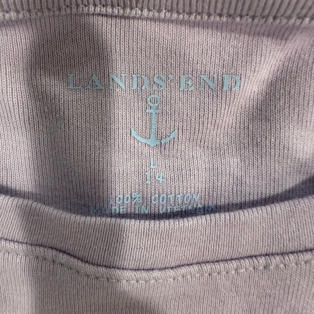 Kids Lands' End Lavender Long Sleeve Shirt with Dachshund Design - Picture 3 of 3